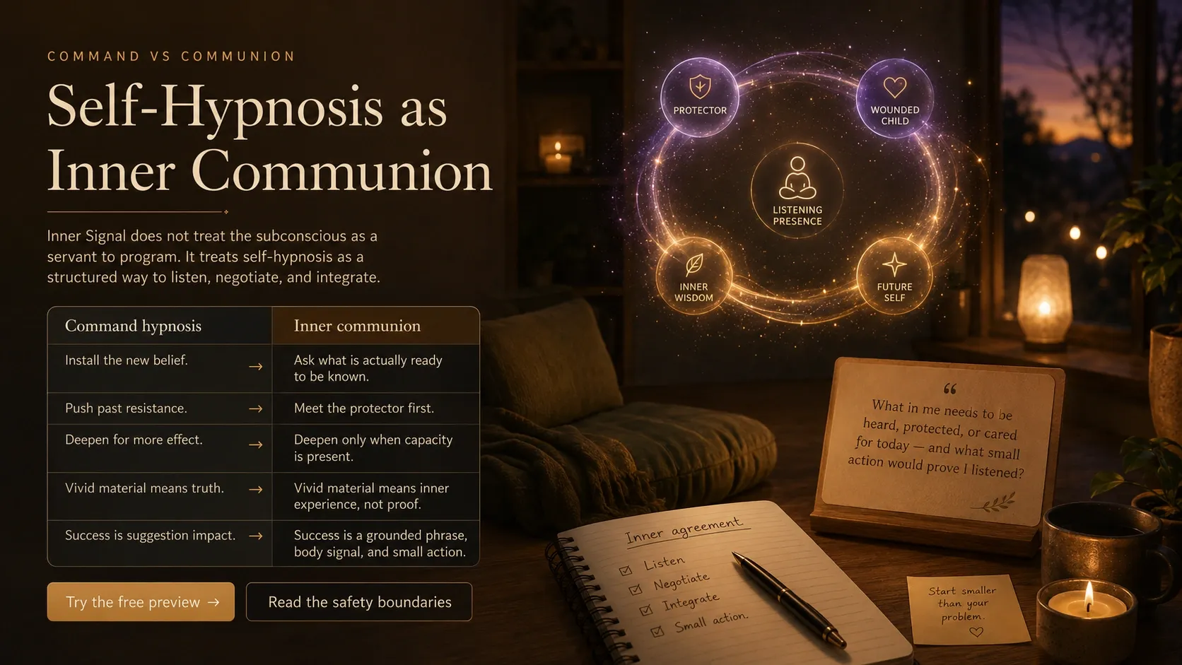 Command Hypnosis vs Inner Communion Self-Hypnosis