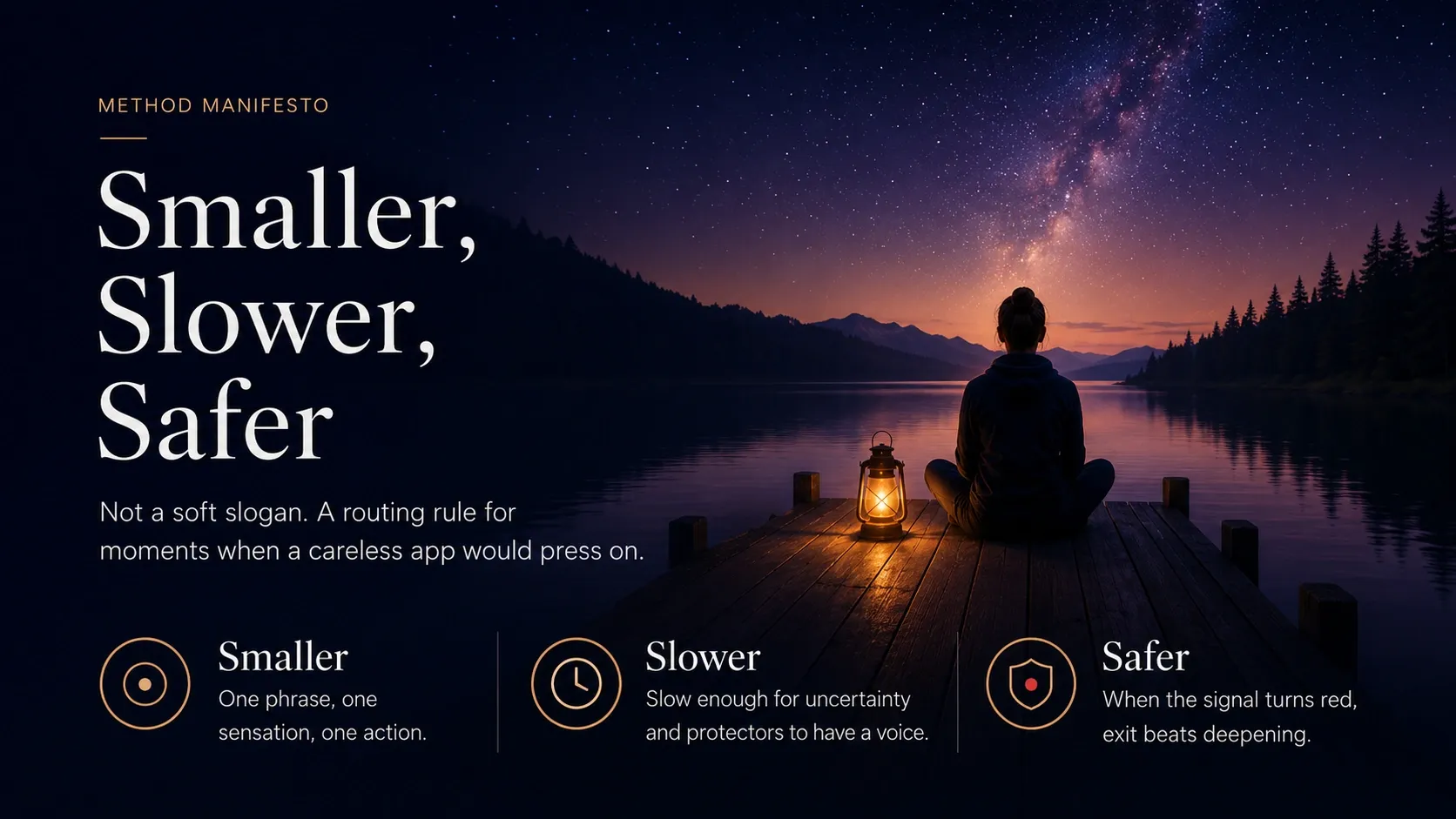 Smaller, Slower, Safer